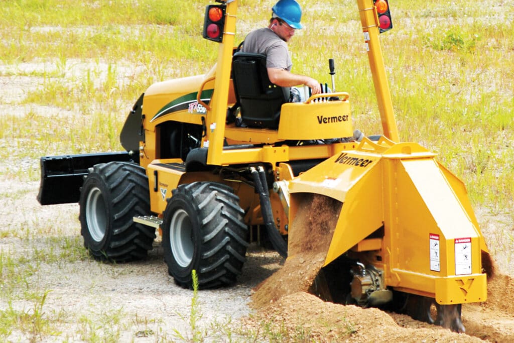 Vermeer RTX550 Ride-On Trencher Rockwheel - Vermeer Australia
