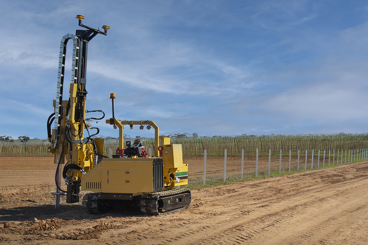 Vermeer PD10 pile driver - Australian-first machine innovation saving time and money for vineyard operator - Vermeer Australia