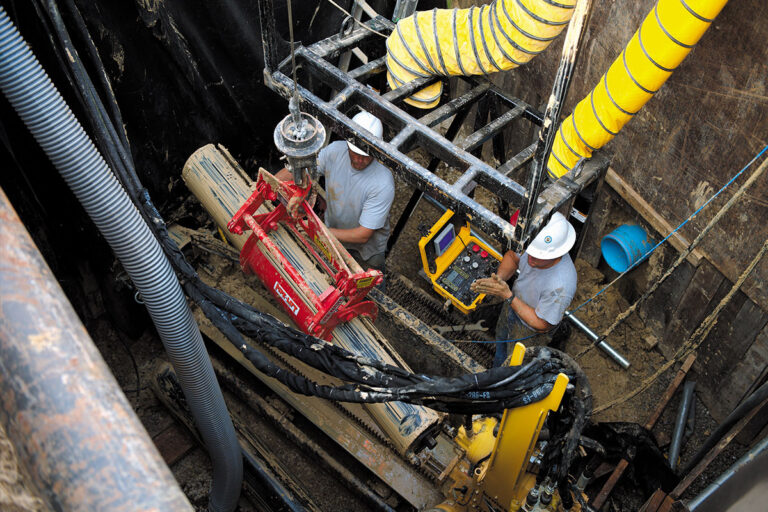 Vermeer AXIS laser guided boring system sewer installation