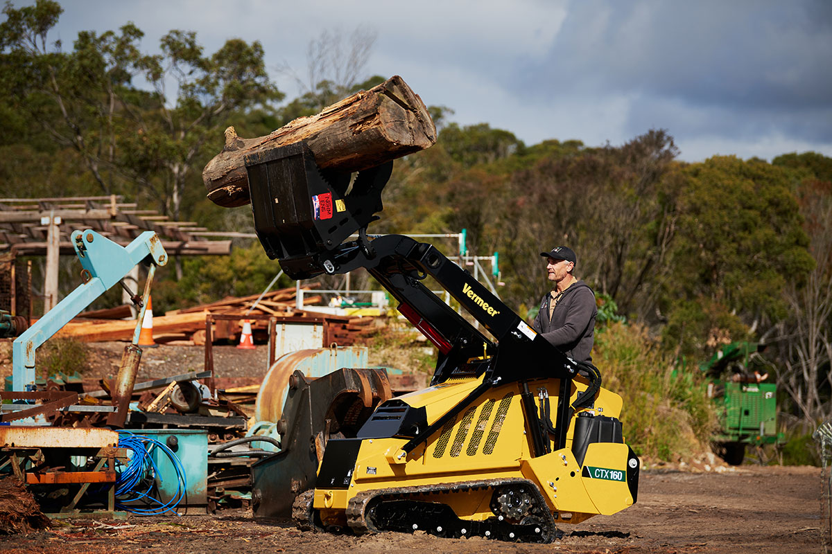Vermeer CTX160 tracked stand-on mini skid steer loader, The Australia Arbor Age test drive