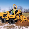 Vermeer RTX450 ride on trencher drainage installation