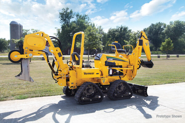 Vermeer RTX450 ride on trencher with vibratory plow
